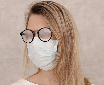 Moisture from your breath can fog your glasses when you wear a mask.