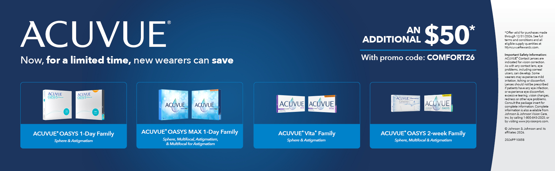 Save on OASYS 1-Day Family and Vita® Family