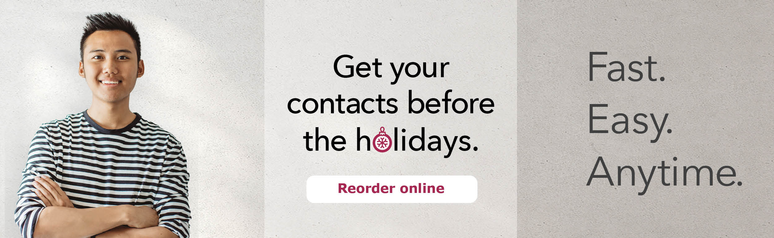 Get your contacts before the holidays