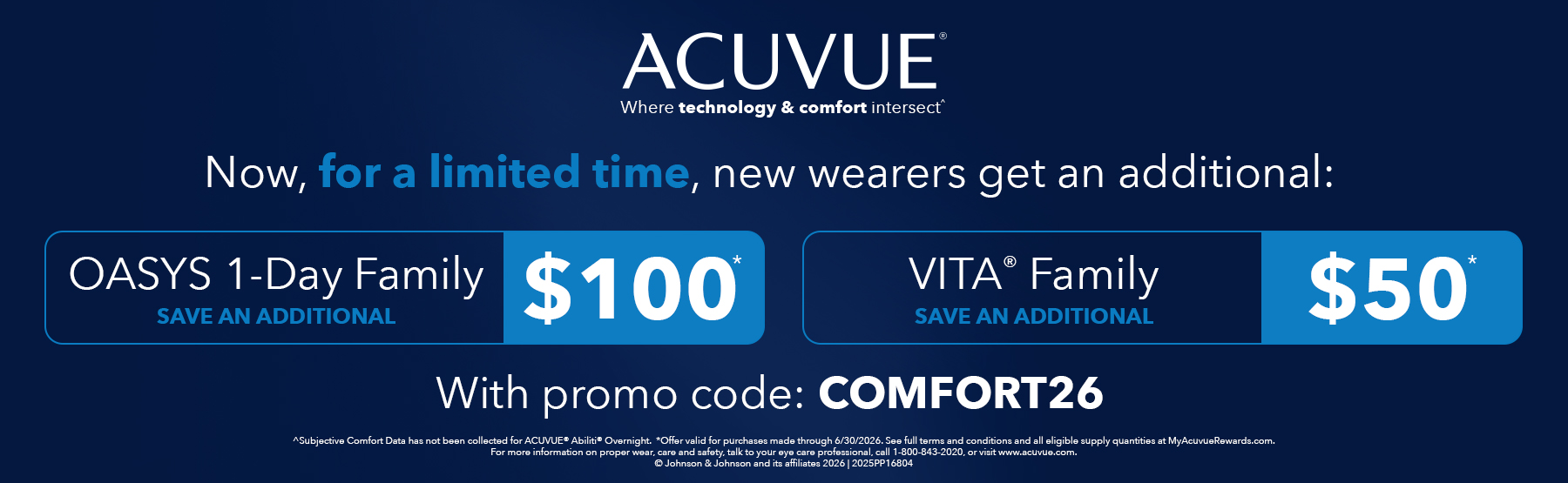 Save on OASYS 1-Day Family and Vita® Family